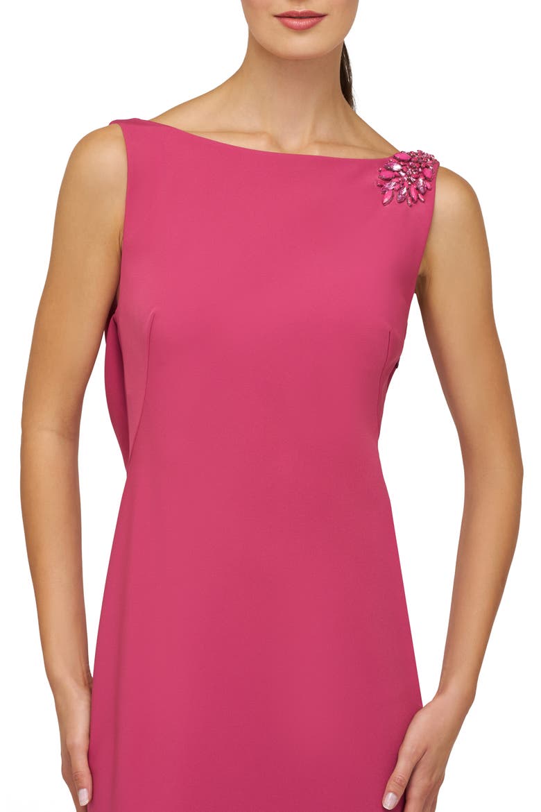 Pippa Embellished Cowl Back Trumpet Gown, Alternate, color, BERRY SORBET