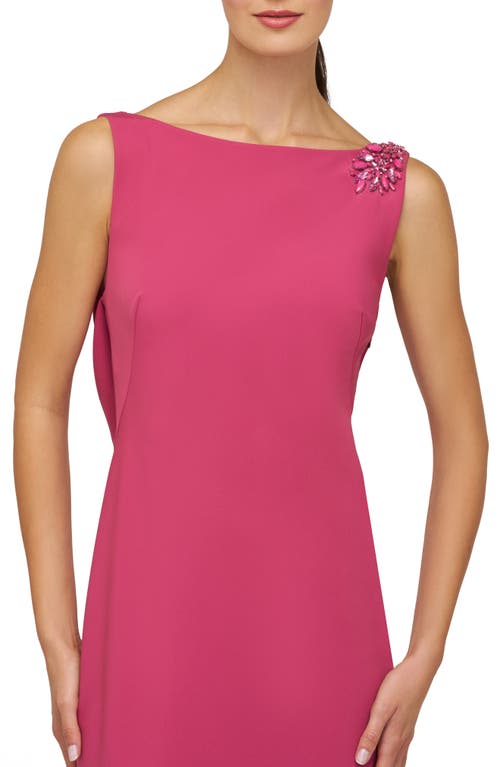 Kay Unger Pippa Embellished Cowl Back Trumpet Gown In Pink