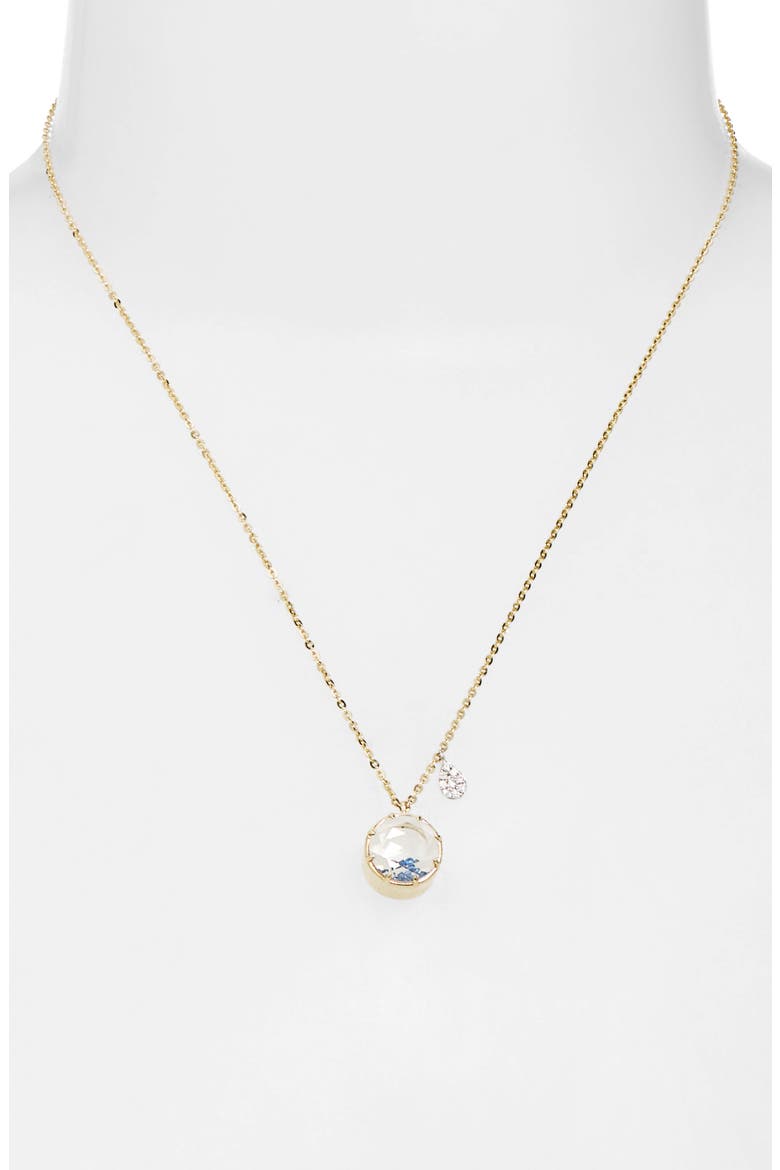 Blue Sapphire Shaker Pendant Necklace, Alternate, color, YELLOW