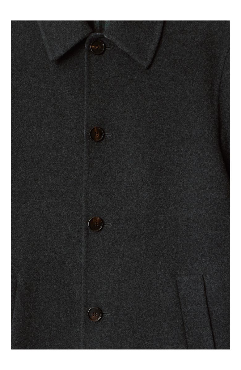 Burberry Mid-length Wool Car Coat, Alternate, color, Charcoal