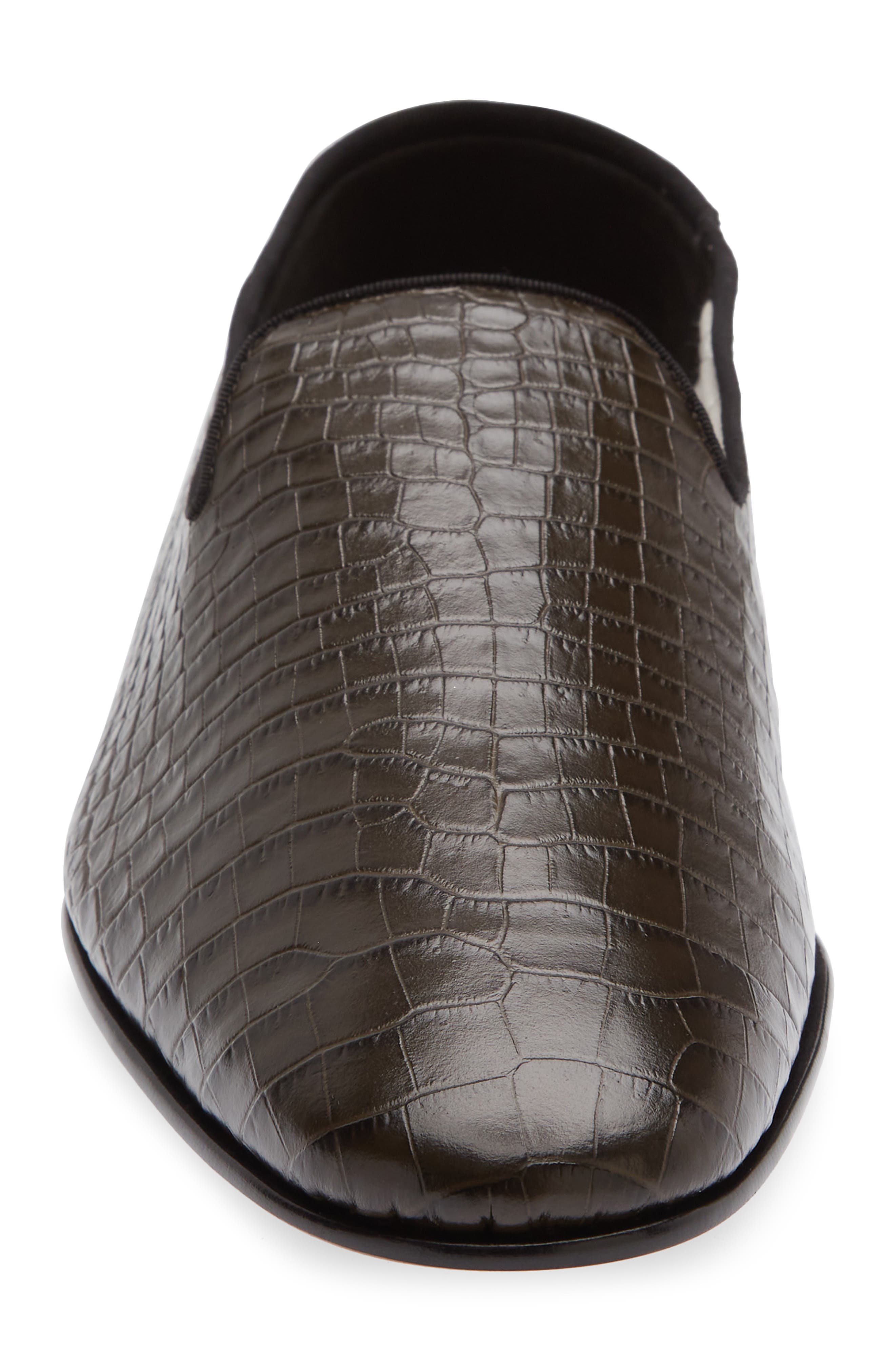 TOM FORD Steven Alligator Embossed Slipper, Alternate, color, Musk