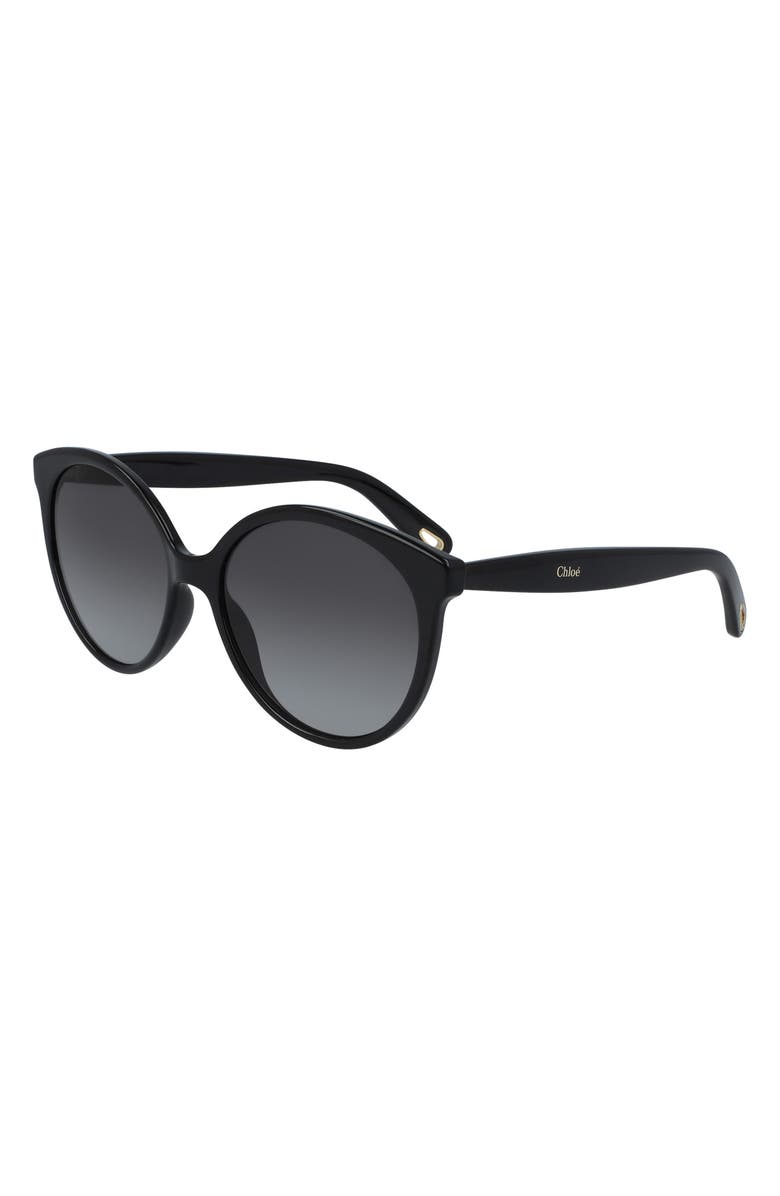 Chloé 58mm Gradient Cat Eye Sunglasses, Alternate, color,
