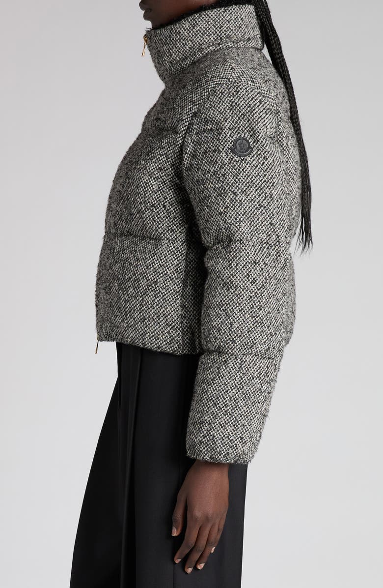 Moncler Brezesse Tweed Down Jacket, Alternate, color, Black Check