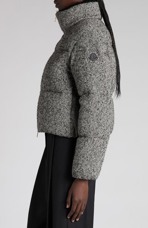 Moncler Brezesse Tweed Down Jacket In Black