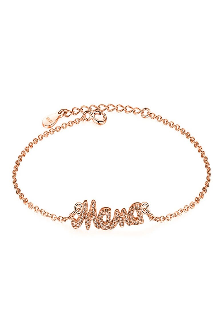 Mama Pendant Bracelet, Main, color, ROSE GOLD PLATED