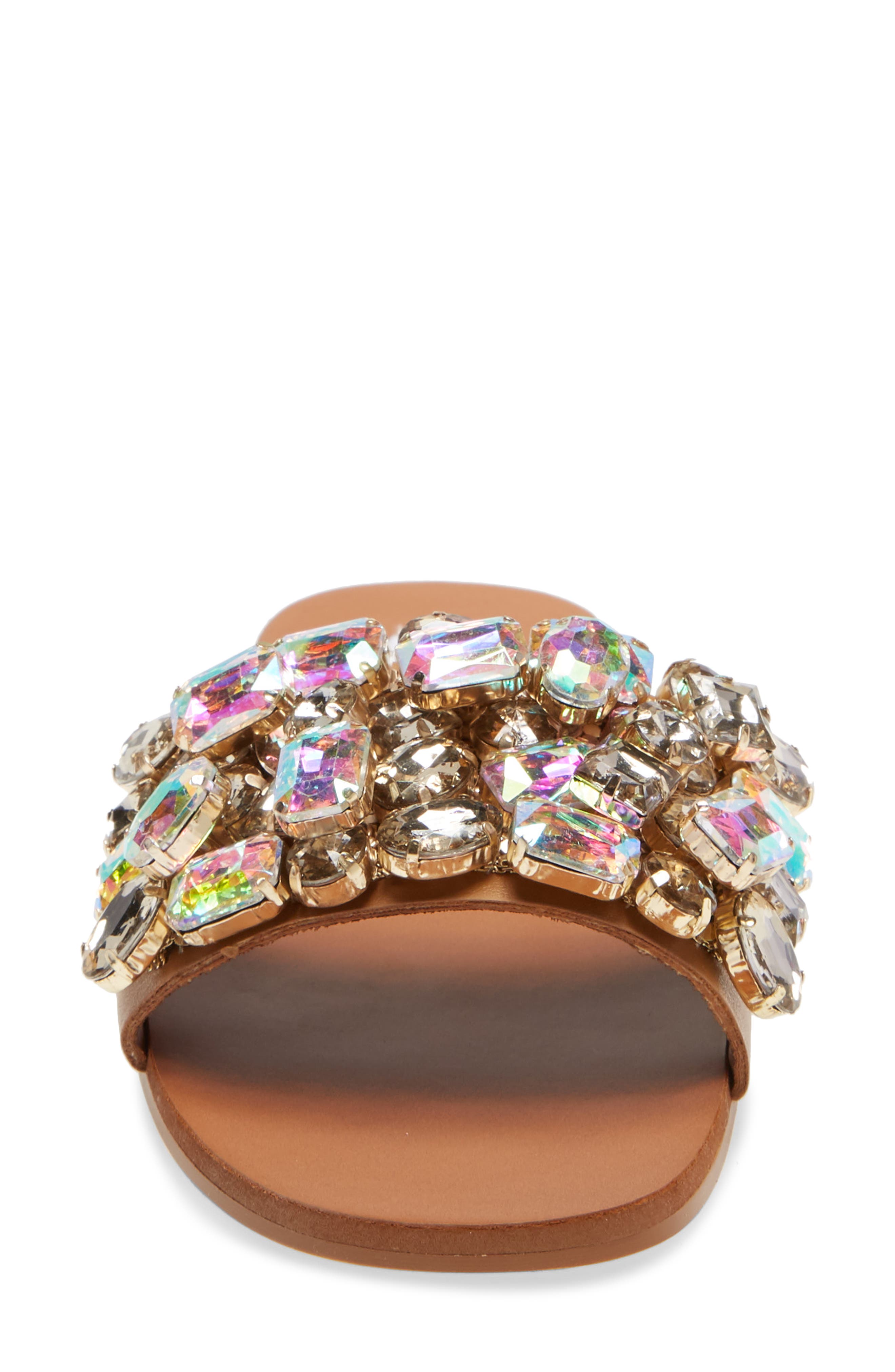 Brionna Embellished Slide Sandal, Alternate, color, RHINESTONE