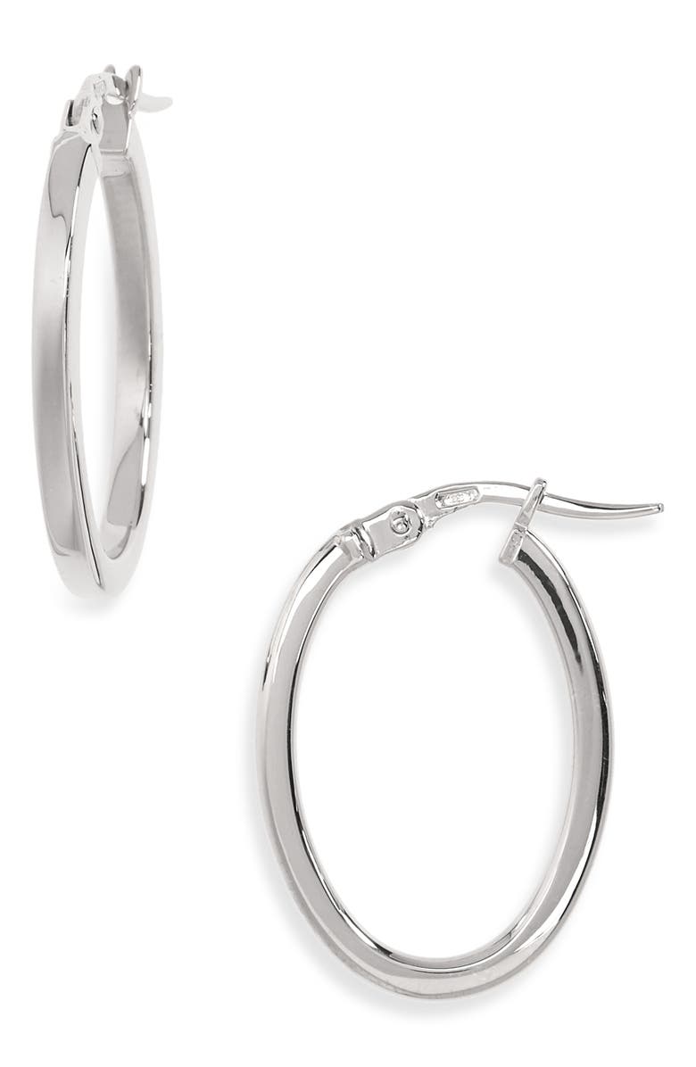 Roberto Coin Medium Hoop Earrings, Main, color, 