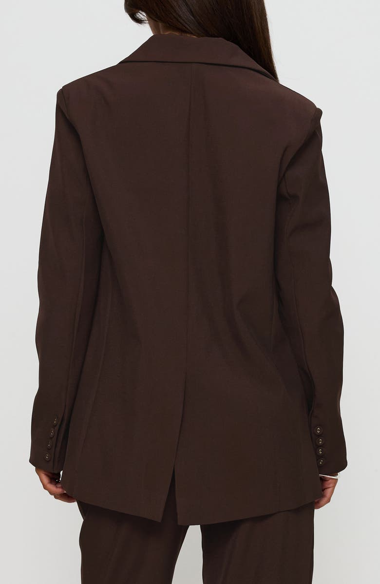 Princess Polly Crowd Pleaser Oversize Blazer, Alternate, color, Chocolate