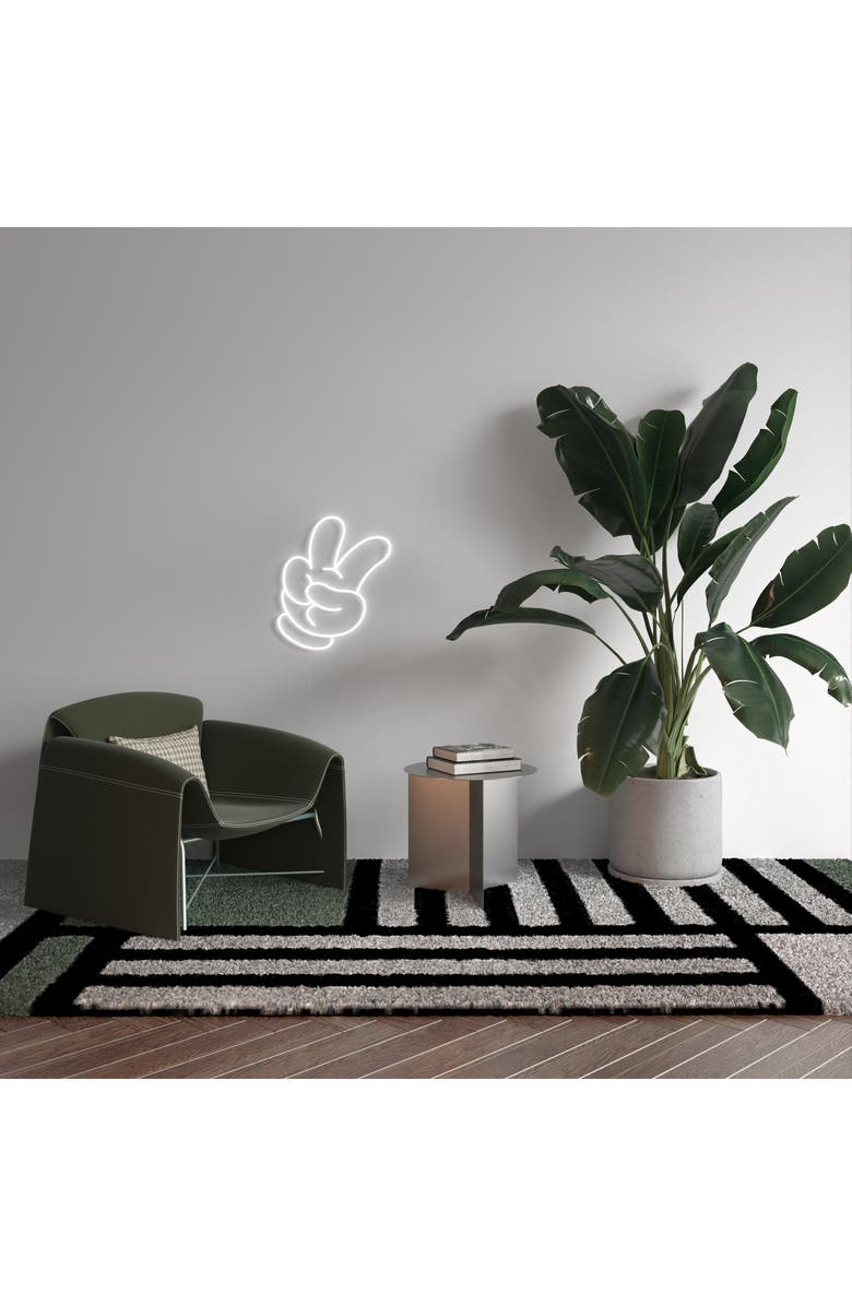 Yellowpop x Disney Mickey Peace LED Neon Sign, Alternate, color, 