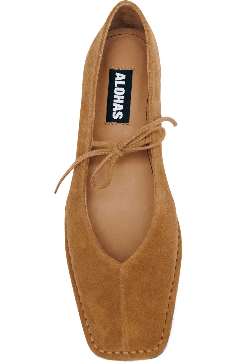 ALOHAS Sway Square Toe Ballet Flat, Alternate, color, Tan