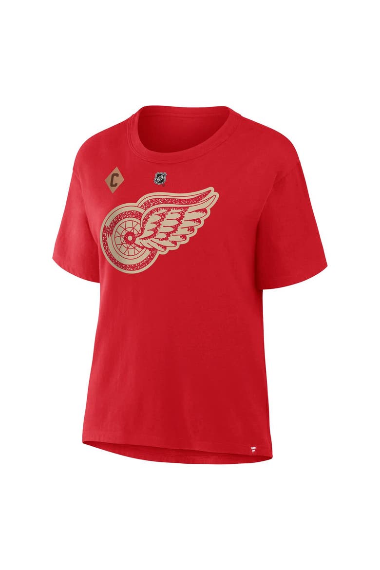 Women's Fanatics Dylan Larkin Red Detroit Red Wings Authentic Stack Name & Number T-Shirt, Alternate, color, Red