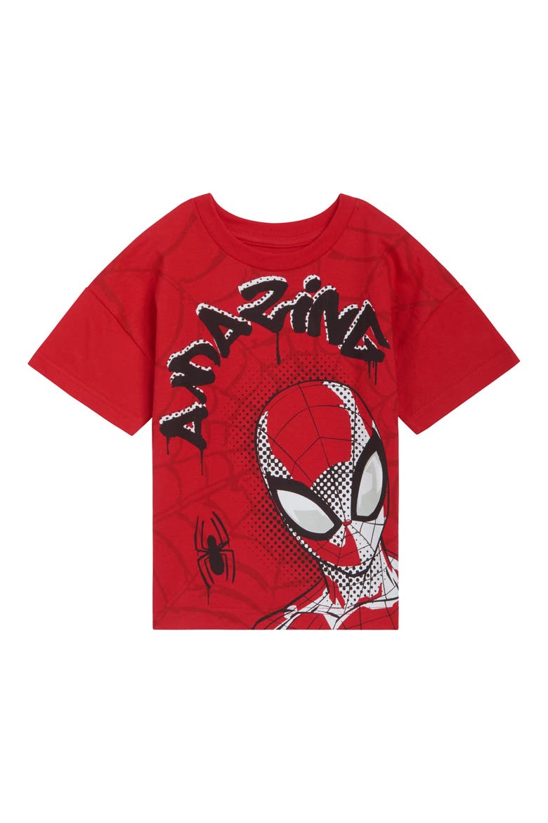 Spider-Man 2-Piece T-Shirt and Shorts Set, Alternate, color, Spider Man Red White