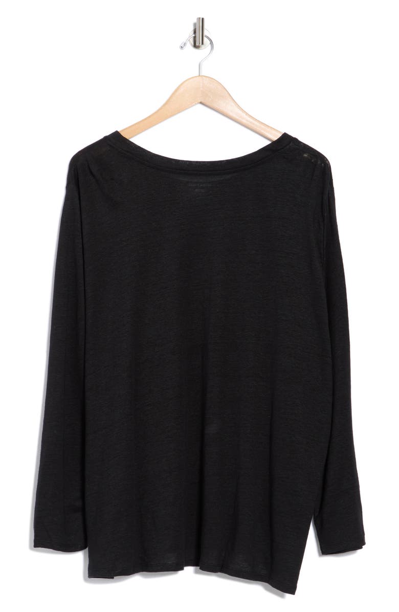 Eileen Fisher Organic Linen Long Sleeve T-Shirt, Alternate, color,