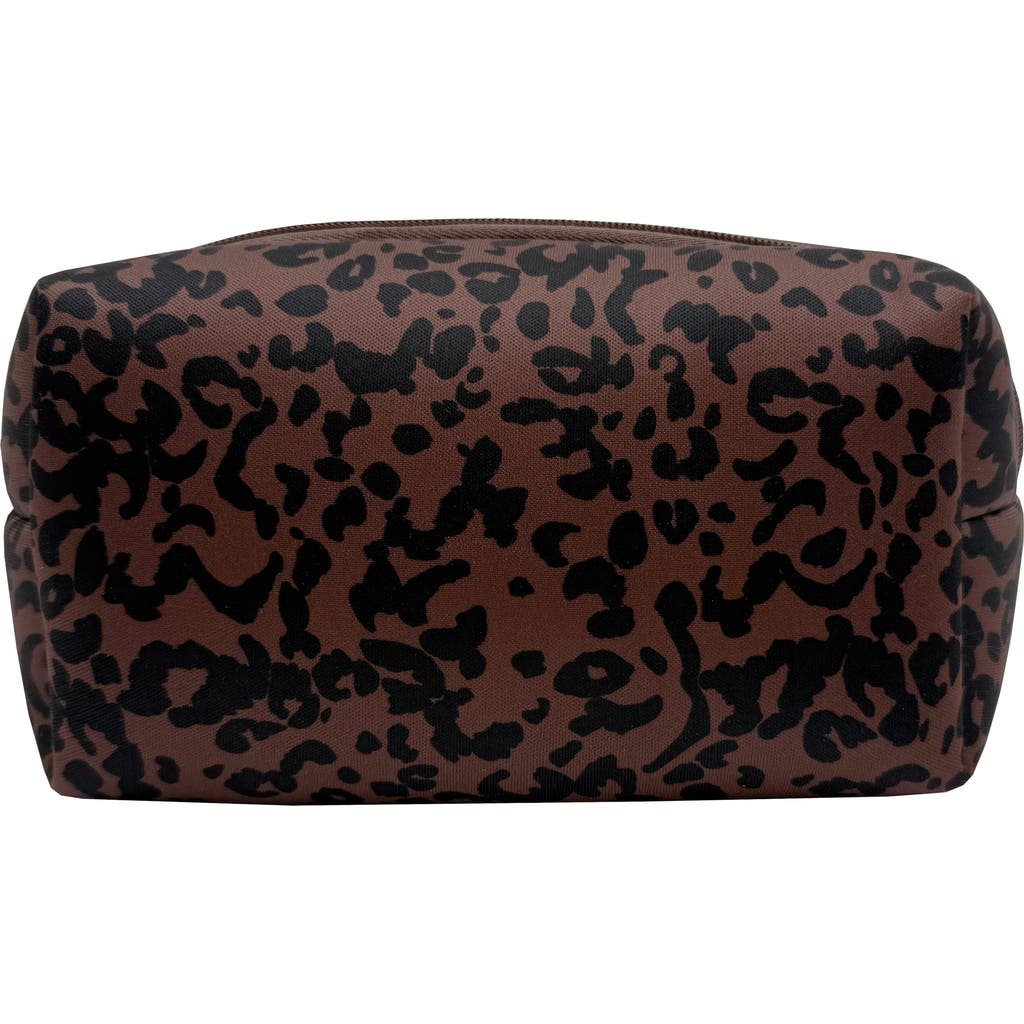 Mytagalongs Cosmetic Loaf Bag & Brush Pouch Set In Brown