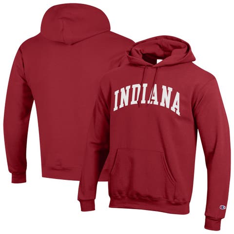 Men's Champion  Crimson Indiana Hoosiers Basic Arch Fleece Pullover Hoodie
