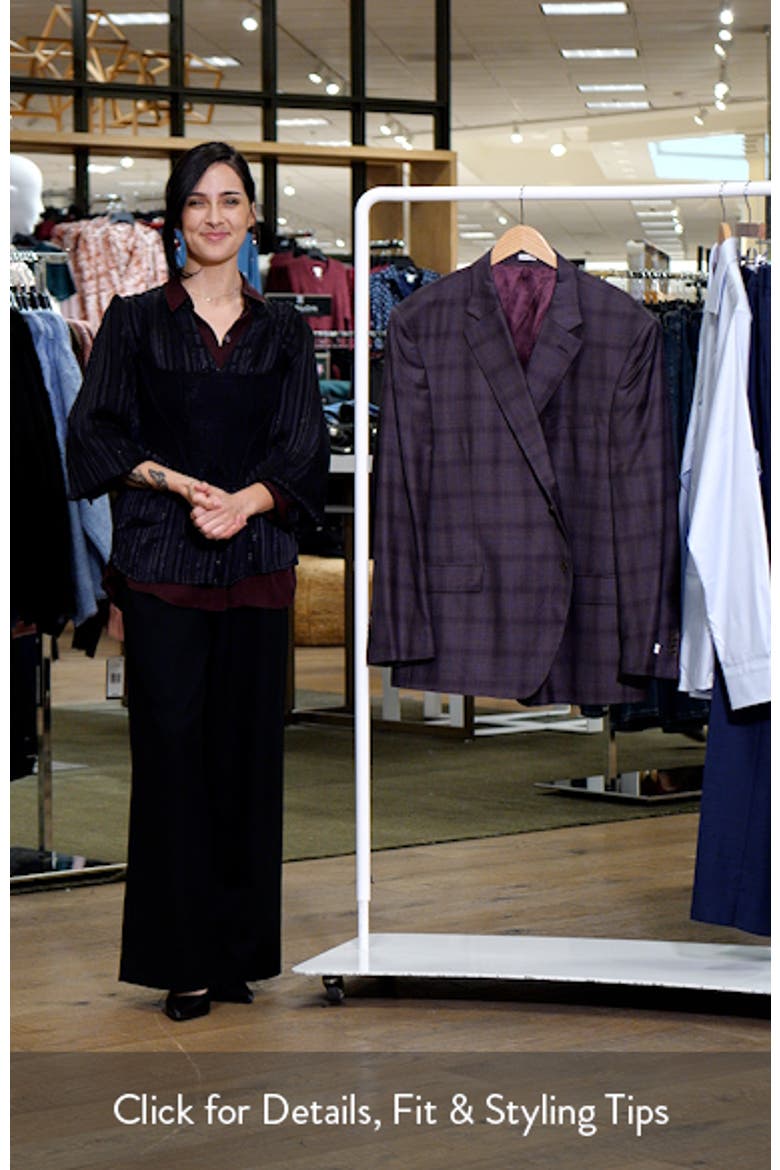 Flynn Classic Fit Ombré Check Wool Sport Coat video