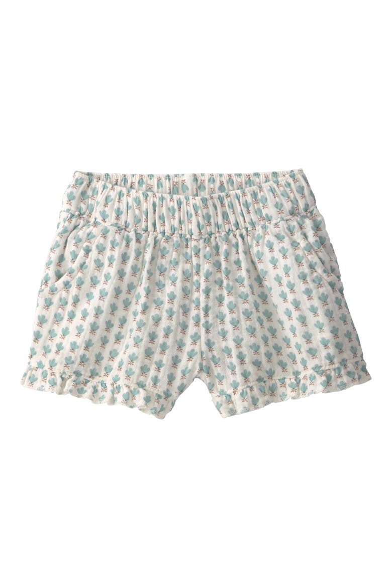 Print Organic Cotton Gauze Top & Shorts Set, Alternate, color, BLUE GEO