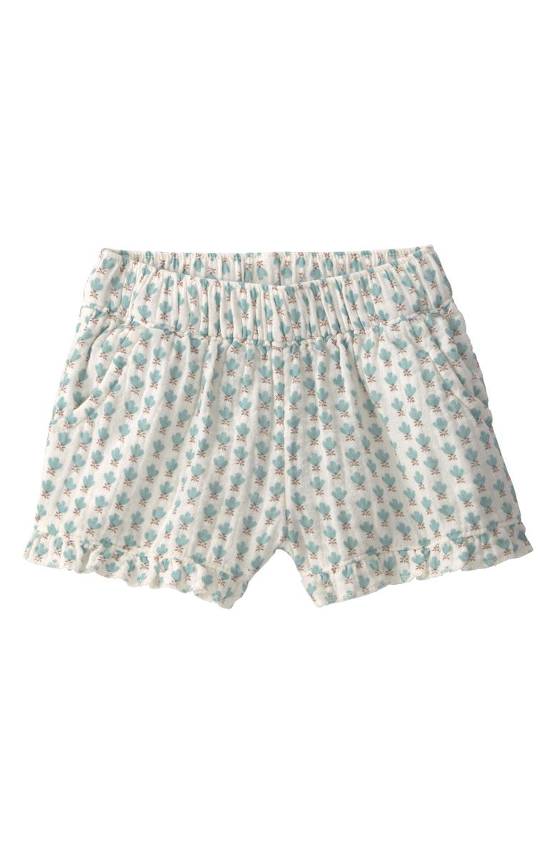 Little Planet Print Organic Cotton Gauze Top & Shorts Set, Alternate, color, Blue Geo