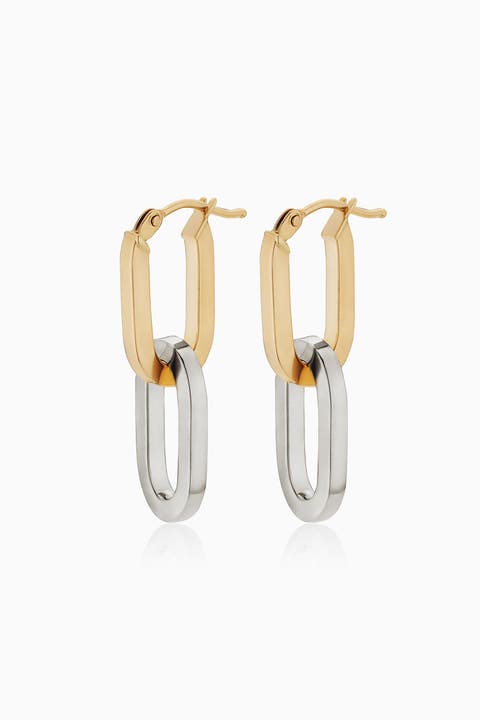 14K Gold Shift Drop Earrings