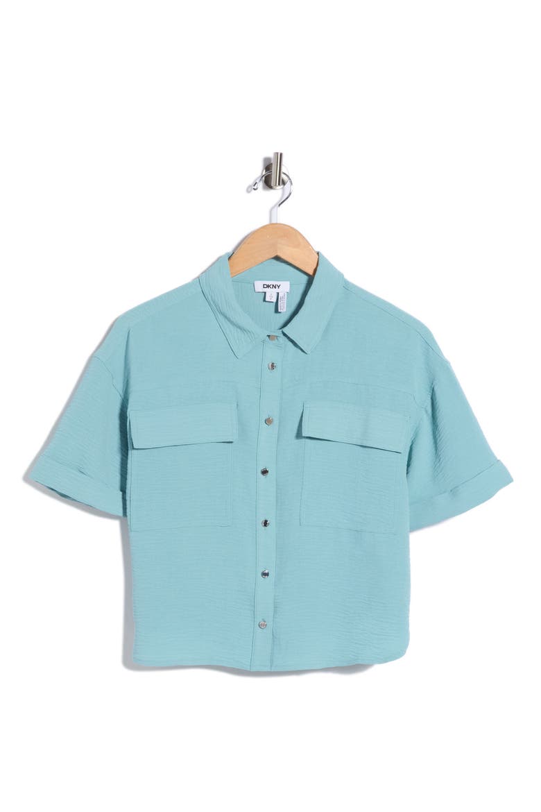 Washer Camp Shirt, Alternate, color, CAMEO BLUE