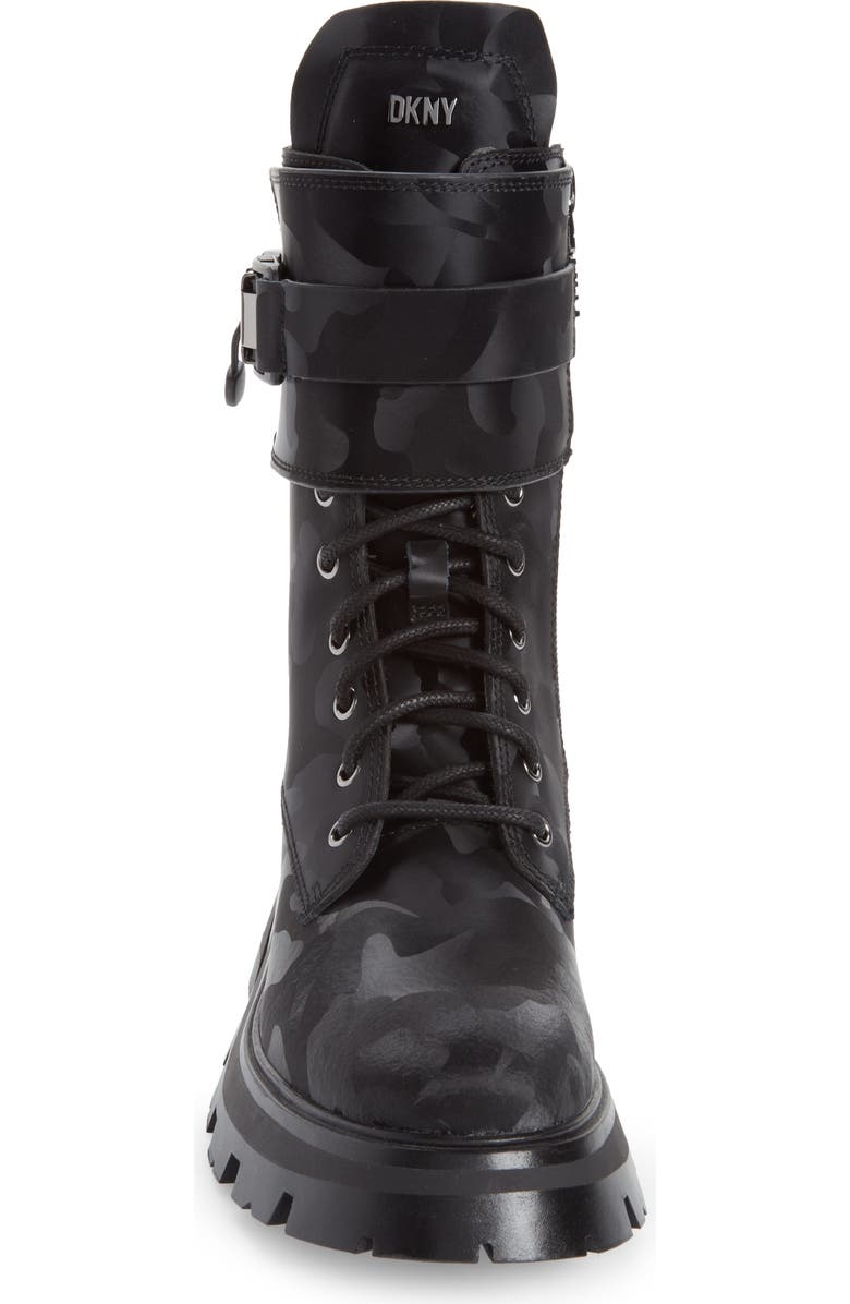 DKNY Sava Combat Boot, Alternate, color, Black Camo