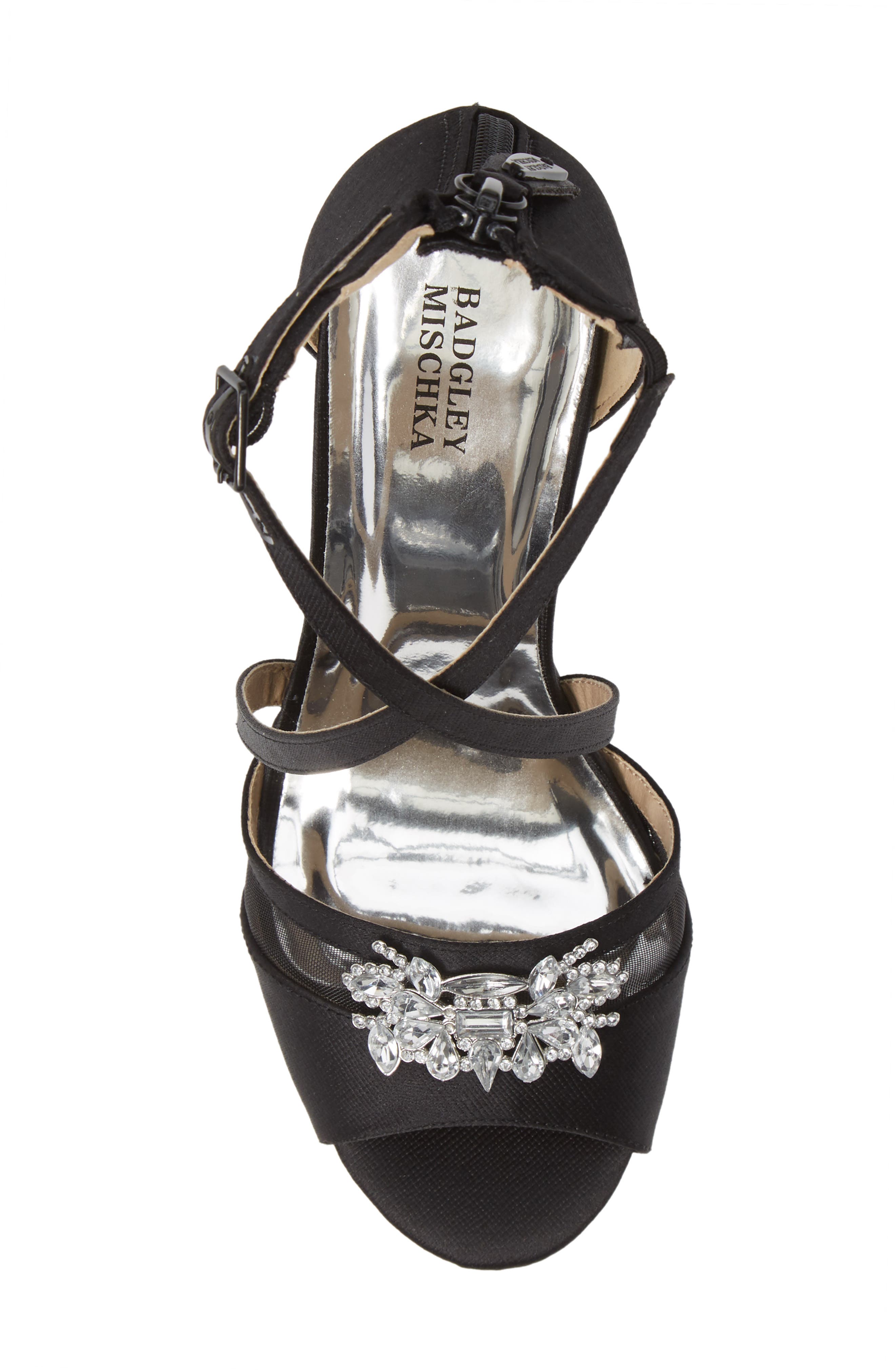 Badgley Mischka Collection Badgley Mischka Kandall Hannah Embellished Cross Strap Sandal, Alternate, color, 