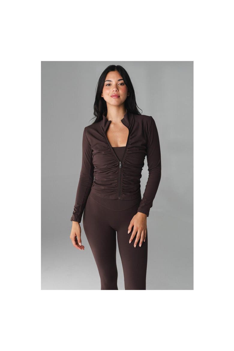 Cloud II Gather Jacket, Main, color, Espresso