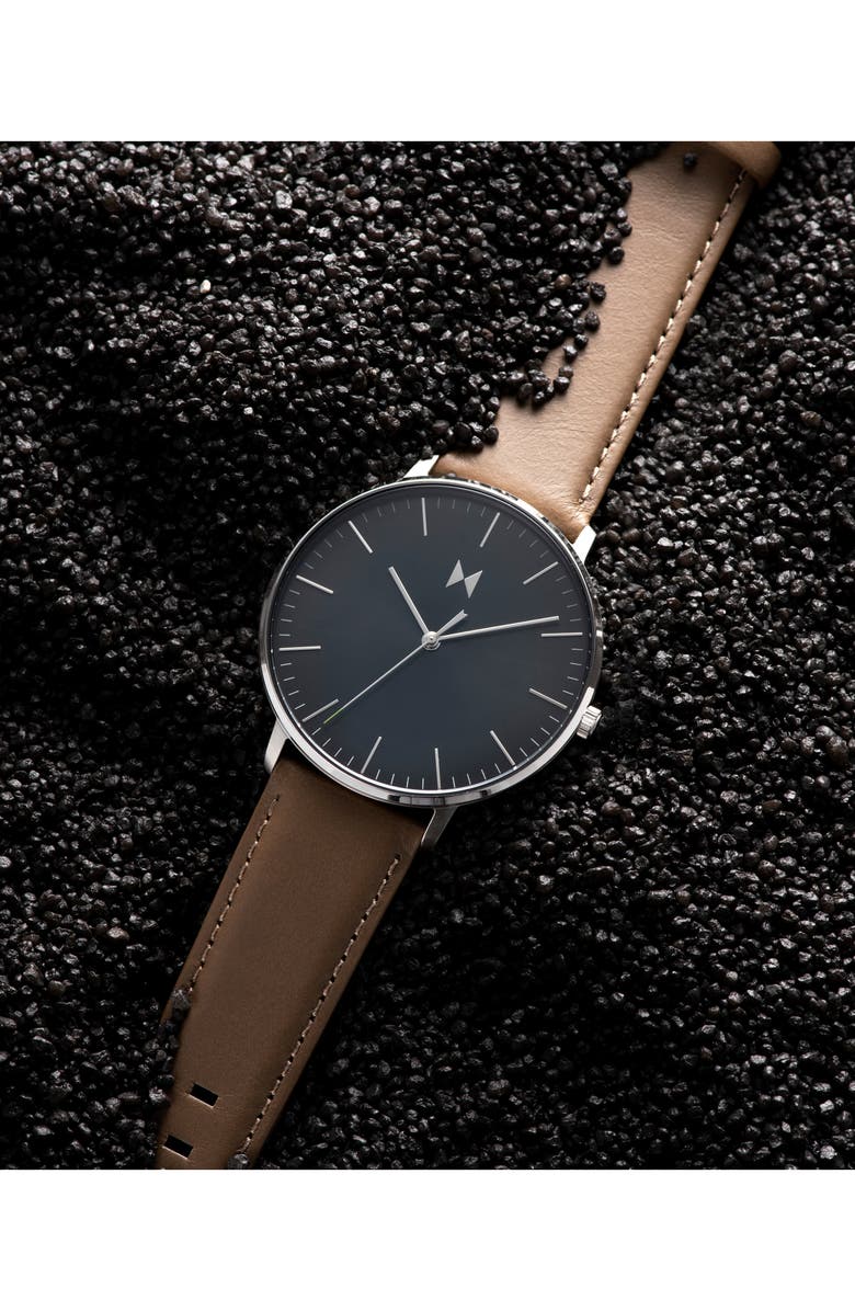 MVMT Legacy Slim Leather Strap Watch, 42mm, Alternate, color, 