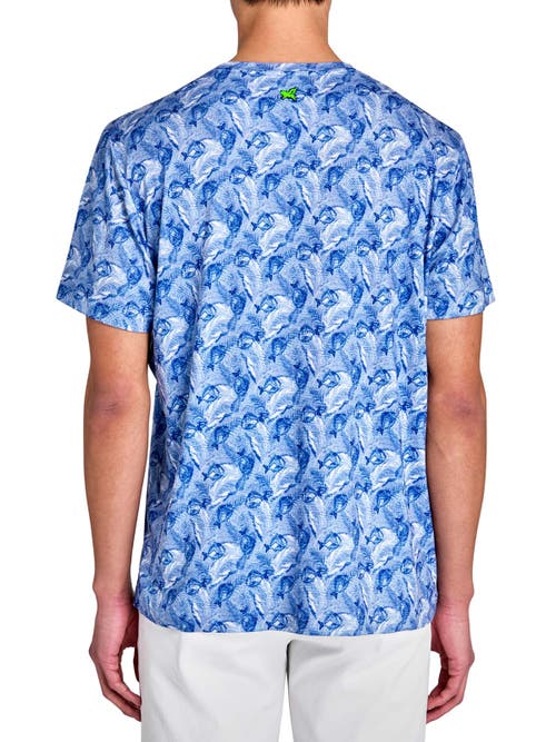 Construct Fish Headphones T-shirt In Navy