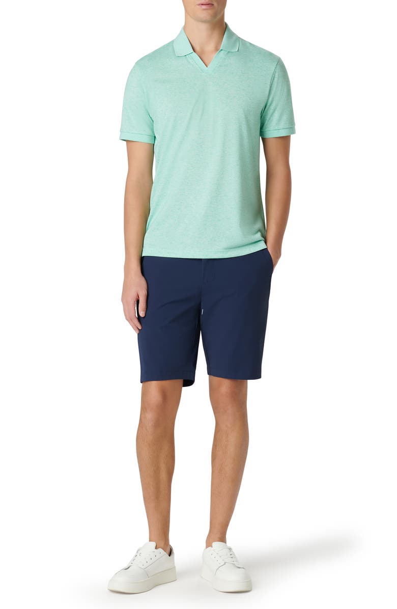 Bugatchi Johnny Collar Marled Polo, Alternate, color, Mint