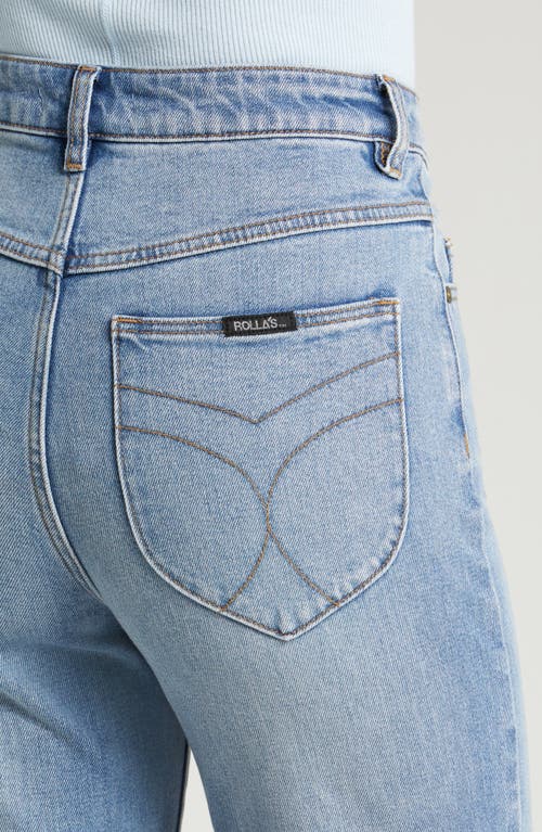 Rolla's East Coast Organic Cotton Blend Flare Leg Jeans In Mid Vintage Blue