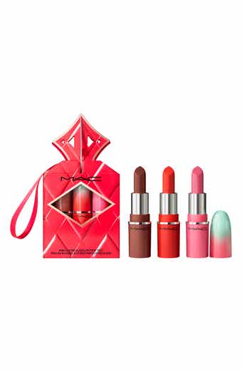 MAC Cosmetics Wildest Gleams Mini Lustreglass Lipstick Gift Set $45 Value