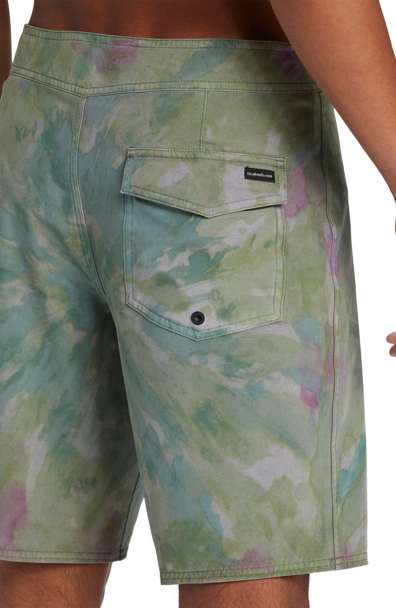 Quiksilver Surfsilk Straight Tie Dye Board Shorts, Alternate, color, Seaspray Beach Club Casual