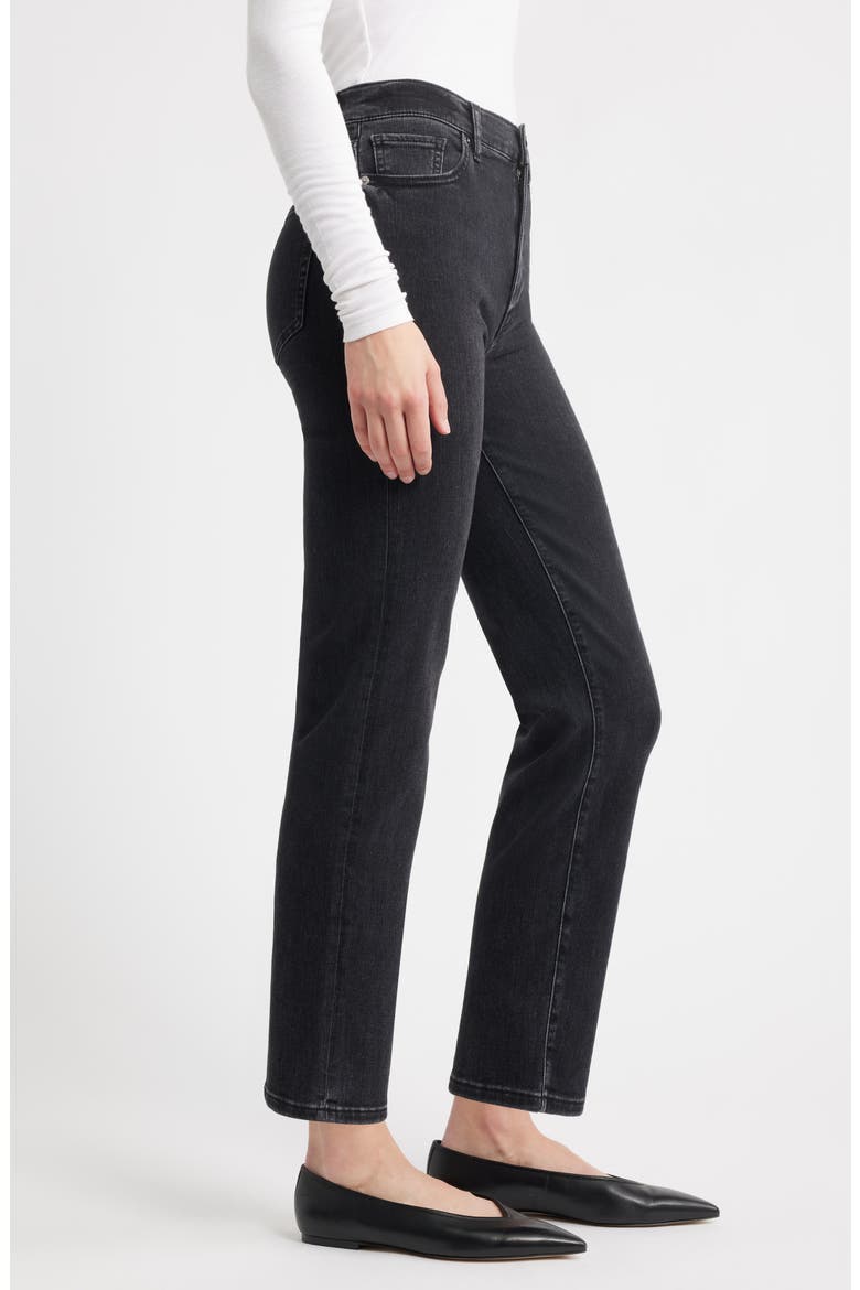 Le Sleek High Waist Ankle Straight Leg Jeans, Alternate, color, METEOR