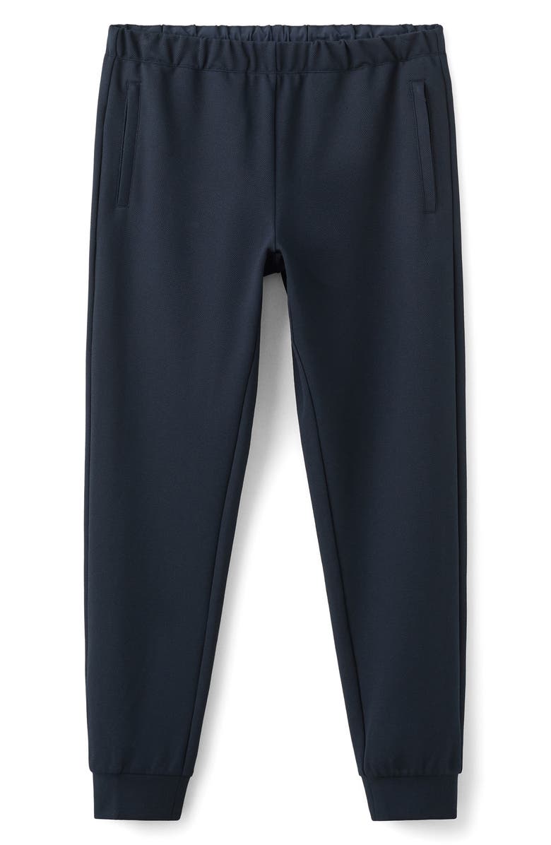 MANGO Comfort Stretch Joggers, Alternate, color, Navy