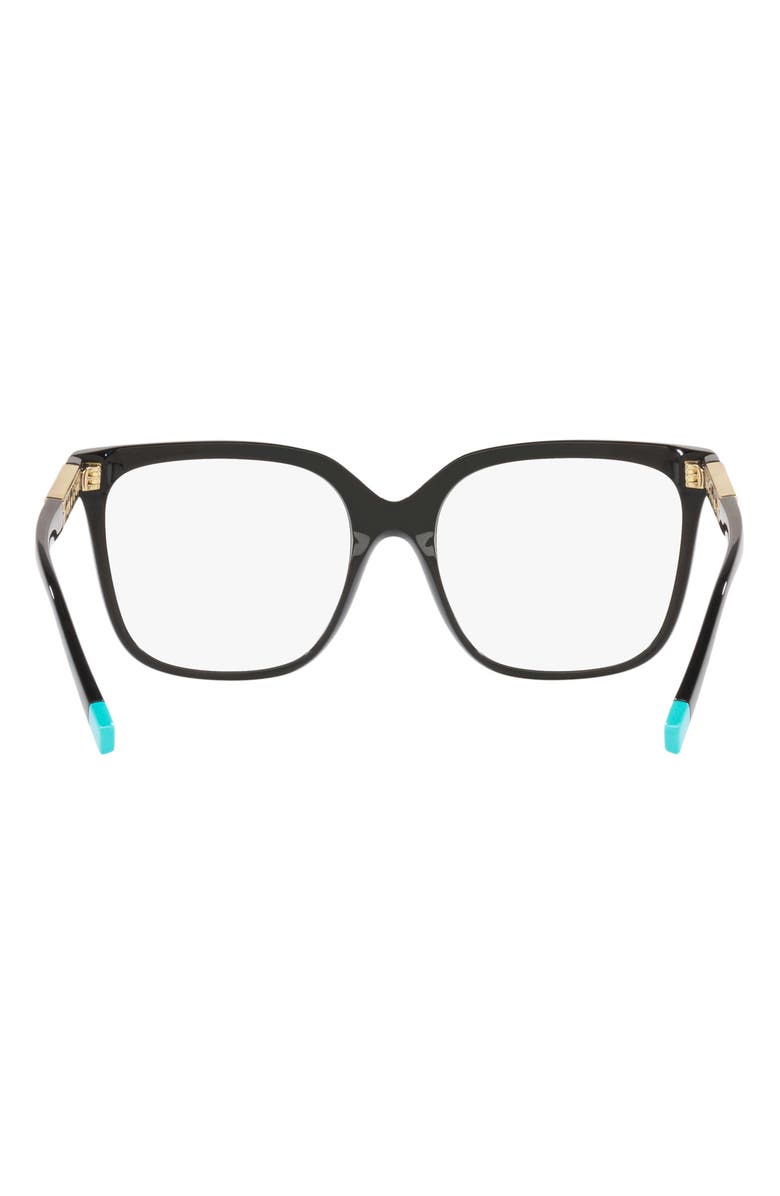 Tiffany & Co. 54mm Square Optical Glasses, Alternate, color, Black