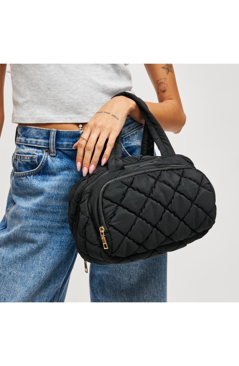 URBAN EXPRESSIONS HANDBAGS Zip Me Pretty - Quilted Puffer Travel Organizer, Main, color, Black