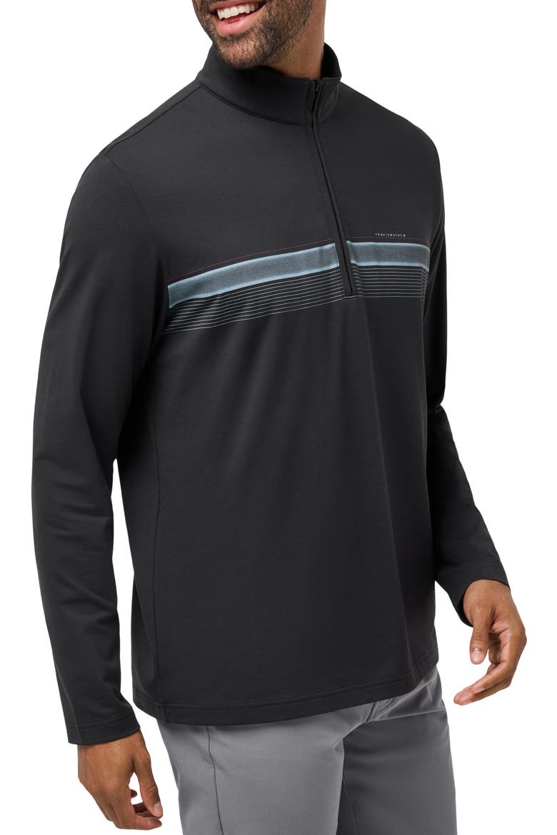 Nautical Adventure Quarter Zip Pullover, Alternate, color, BLACK