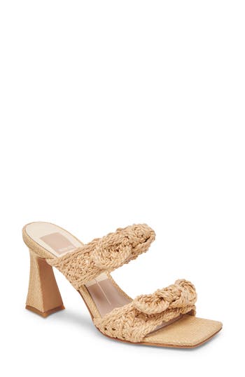 Dolce Vita Niyah Slide Sandal In Lt Natural Raffia