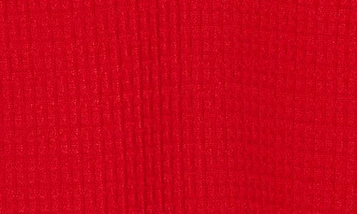 Adrianna Papell Frayed Edge Johnny Collar Polo In Red