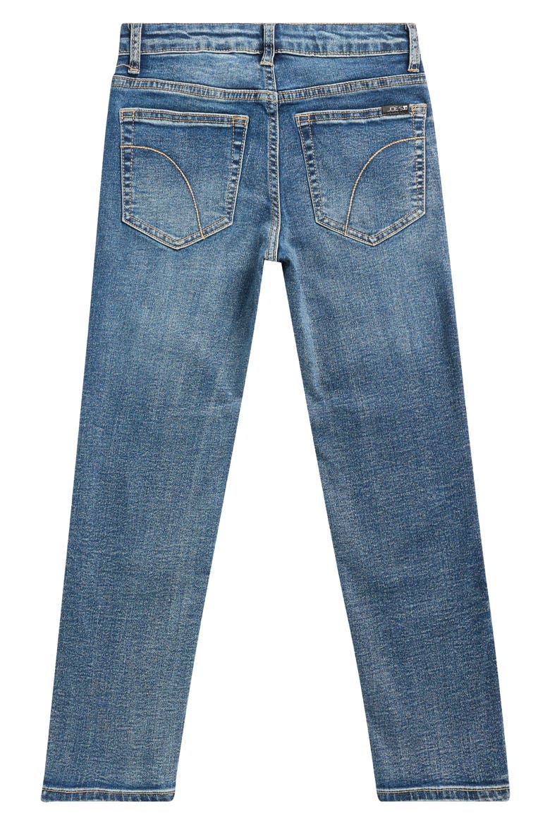 Kids' Brixton Ripped Slim Straight Leg Jeans, Alternate, color, DARK WASH 250