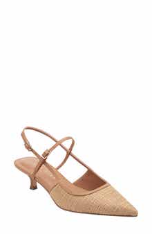 Marc Fisher LTD Ceddy Slingback Pointed Toe Kitten Heel Pump