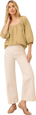 Pact Organic Cotton Coastal Double Gauze Scoop Neck Top