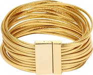 Adornia Multistrand Faux Leather Bracelet