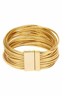 Multistrand Faux Leather Bracelet