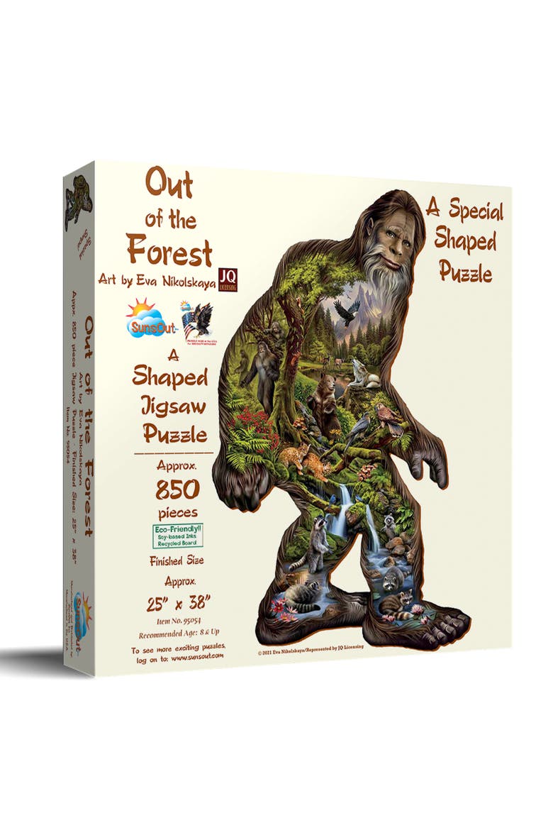 Out of the Forest 850 piece Jigsaw Puzzle for Adults Special Shape, Main, color, Multicolor