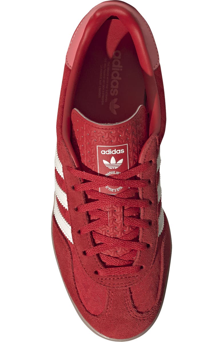 adidas Gazelle Indoor Sneaker, Alternate, color, Scarlet/ Core White/ Gum 3