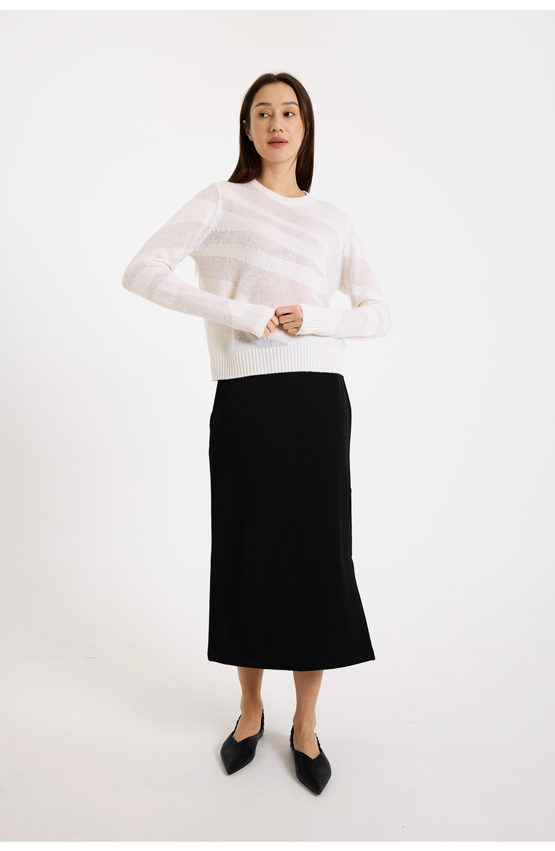 Brodie Pure Cashmere Crew Neck 100% Cashmere Sweater, Alternate, color, Organic White