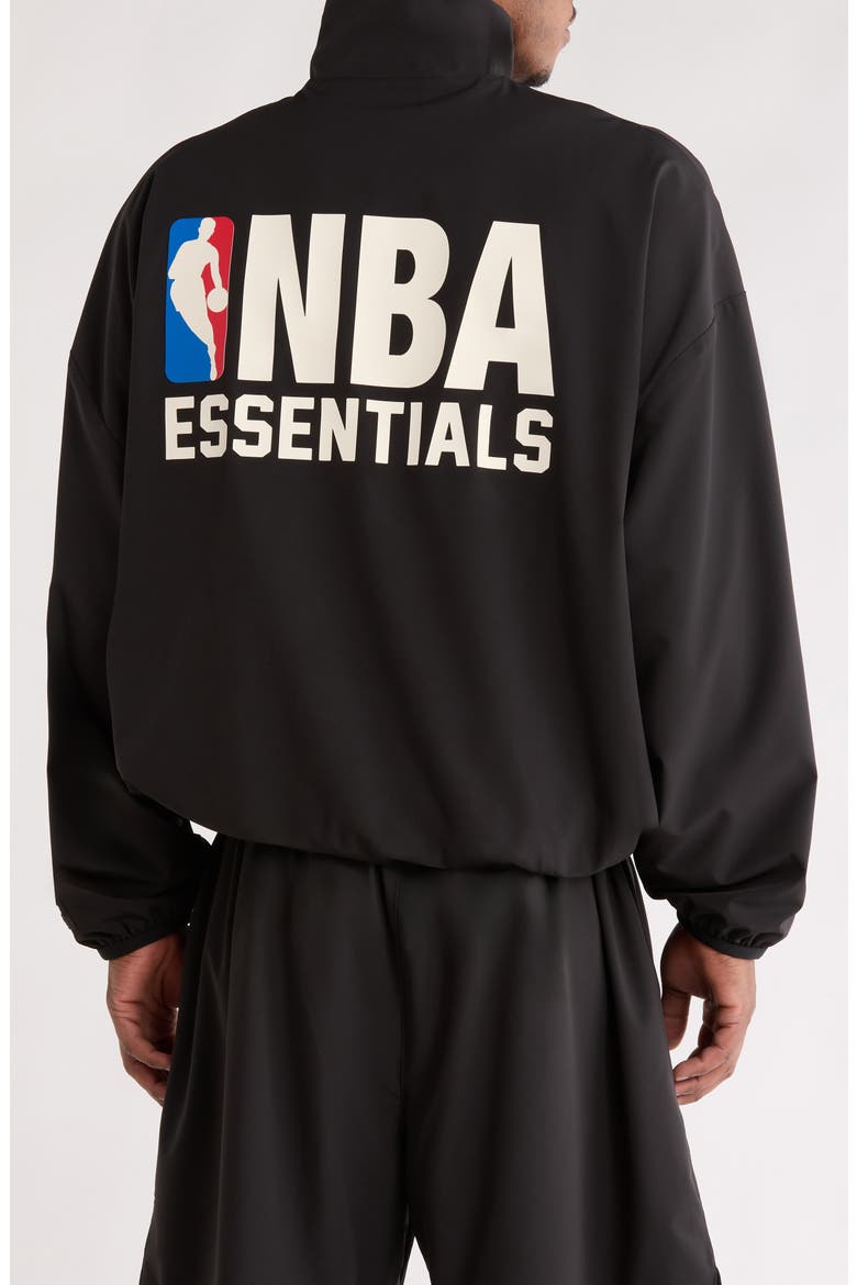 x NBA Half Zip Track Jacket, Alternate, color, BLACK