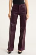 L'AGENCE Scottie Coated High Waist Wide Leg Jeans